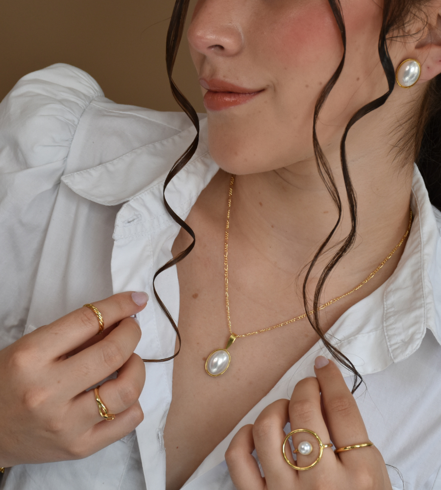 Conjunto perla shell