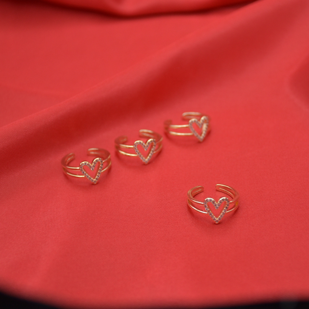 Anillo cora y circon