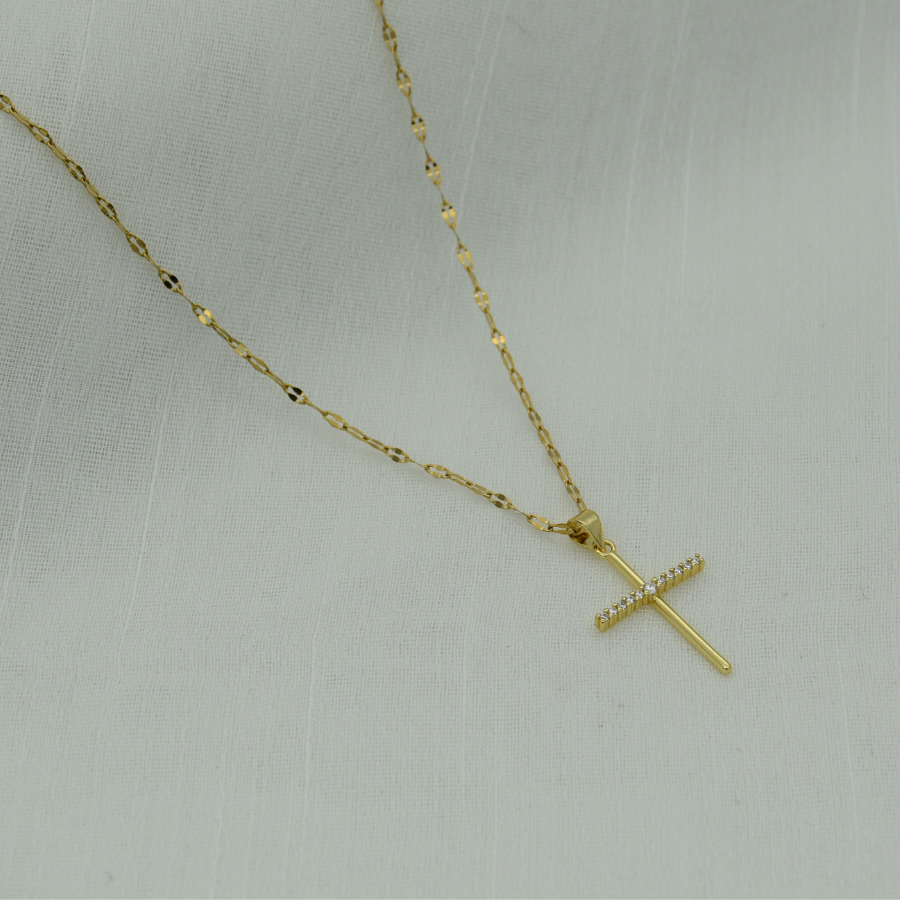 C cruz lisa circonada