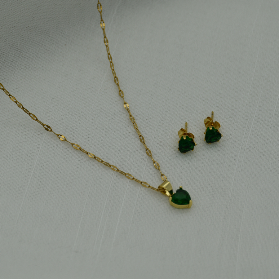 Conjunto cora verde