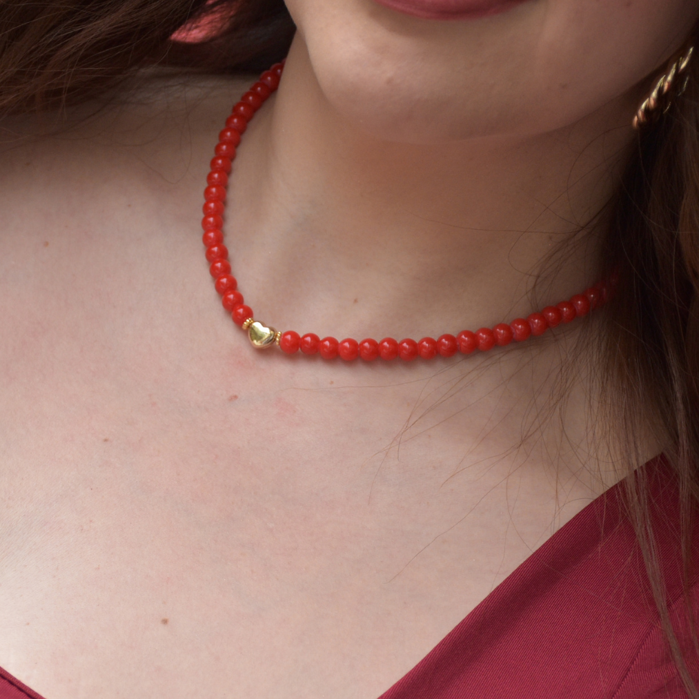 Chocker corazón rojo