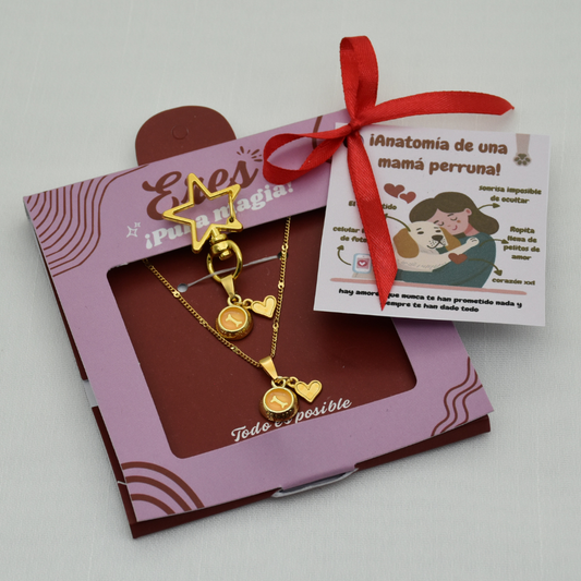 Cadena y accesorio para mascota Mamá perruna