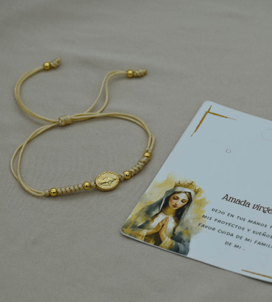 Pulsera virgen tejida