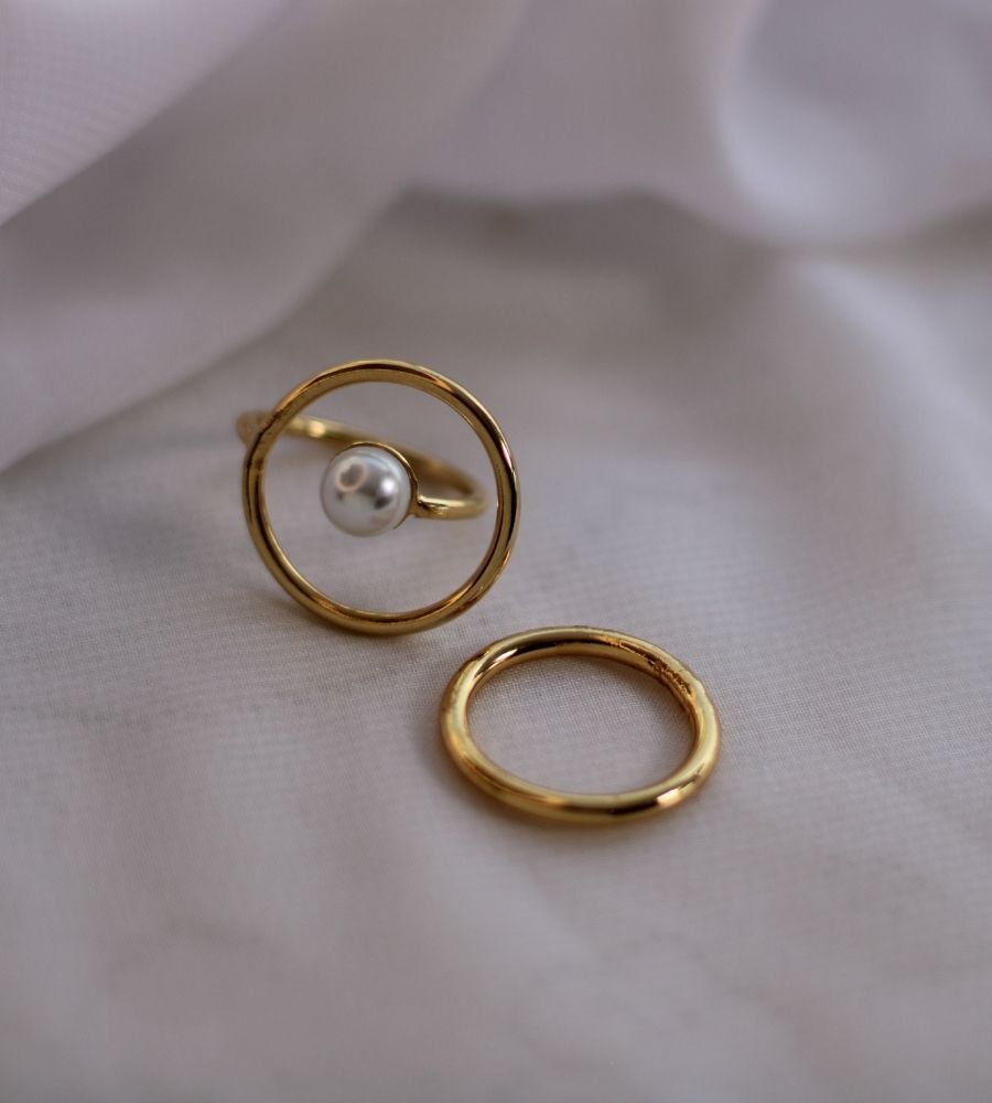 duo anillo perla
