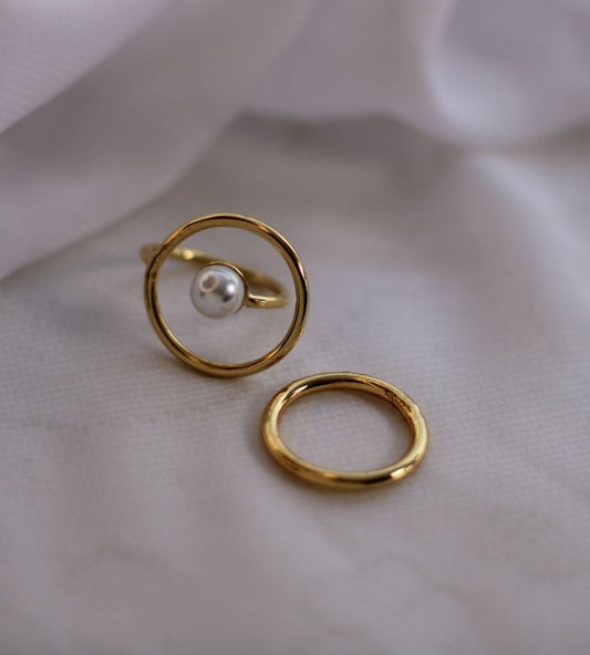 duo anillo perla